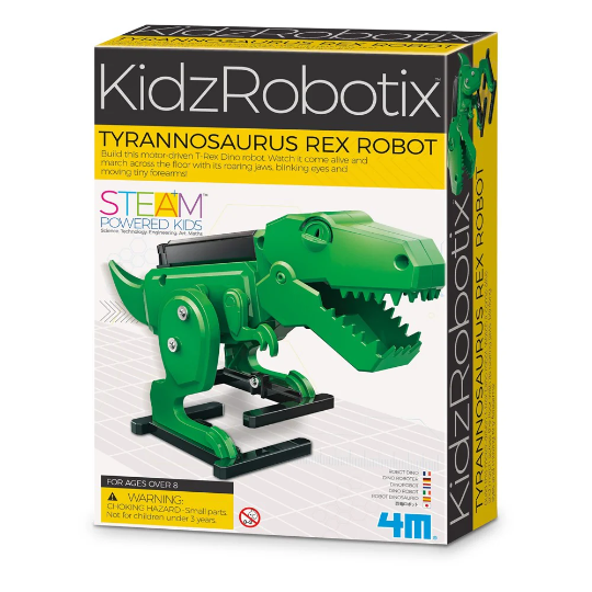 Box of KidzRobotix Tyrannosaurus Rex Robot toy on a white background