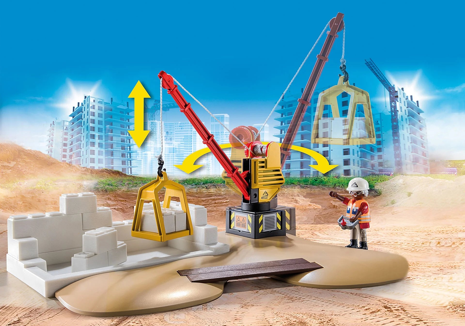 Playmobil Construction Site with Flatbed 70742 Curious Kids