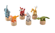 Wooden Push Up Jungle Animals
