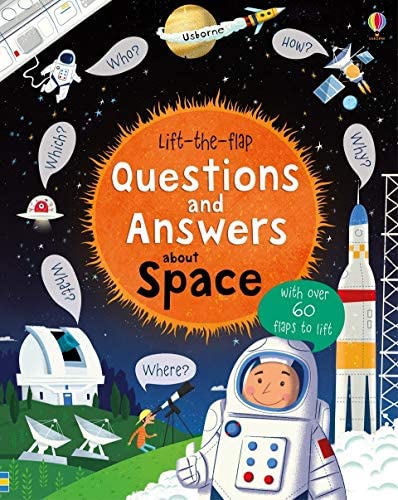 Lift the flap Questions and Answers about Space  Book from Usborne at Curious Kids Toy Lab